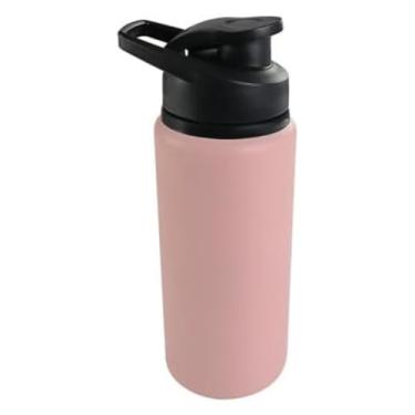 Imagem de Garrafa Squeeze de Alumínio 600ml com Alça - Rosa