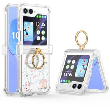 Imagem de DAKORIE Capa transparente para Samsung Galaxy Z Flip 6 com anel flor capa protetora para Galaxy Z Flip 6 2025 5G para mulheres meninas - C