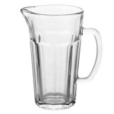 Imagem de Jarra de Vidro Transparente 1,2L Jade Resistente para Suco Água Refrigerante Restaurante Bar