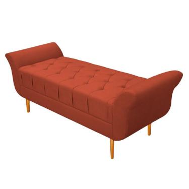 Imagem de Recamier Estofado Ari 140Cm Casal Suede Terracota Doce Sonho