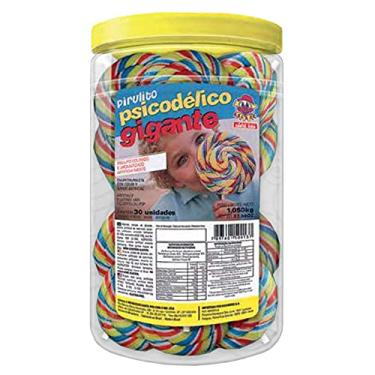 Imagem de Pirulito Psicodélico Gigante c/30 - Santa Rita