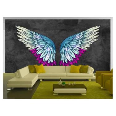 Imagem de Papel De Parede 3D Arte Asas Selfie Insta Cores 3,5M Tra396 - Você Dec