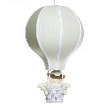 Imagem de Lustre Balão Grande Verde Com Boneco Quarto Bebê Infantil - Potinho de