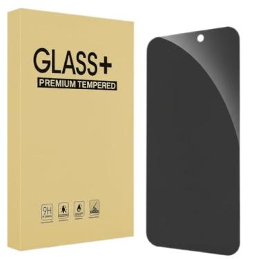 Imagem de 1 pacote para iPhone 16 Pro e iPhone 17 protetor de tela de privacidade com protetor de lente de câmera cobertura total filme de vidro temperado anti-espião dureza 9H fácil instalação sem bolhas [6,3