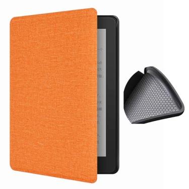 Imagem de Yzlvigrous Caixa de Textura de Pano para Kindle Paperwhite 7/6/5ª Geração 2015/2013/2012, Tampa Traseira de TPU Macia de 6 Polegadas com Sono/despertar Automático, Modelo: DP75SDI/EY21