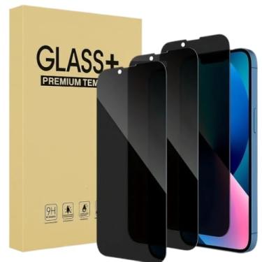 Imagem de Protetor de tela de cobertura total de privacidade para iPhone 14 Pro Max e iPhone 15plus de 6,7 polegadas, película de vidro temperado anti-espião, proteção de ponta a ponta, compatível com capas