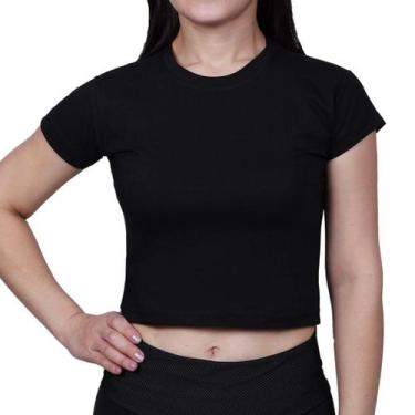 Imagem de Blusas Cropped Feminino de Algodão Básica de Alta Qualidade - Nas Core