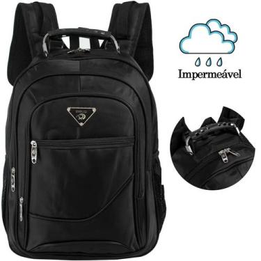 Imagem de Mochila Unissex Impermeável Alça Reforçada Grande Escola Trabalho Facu