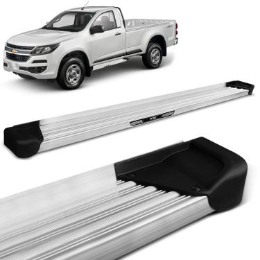 Imagem de Estribo Lateral S10 2012 a 2023 CS Alumínio Natural A3 Com Adesivo
