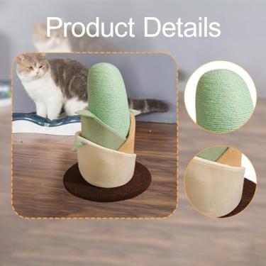 Imagem de Baoblaze Árvore para Gatos, Torre de Escalada, Protetor de Móveis Fofo em Formato de Bambu, Poste Arranhador para Gatos, Arranhador Vertical para Gatinhos.