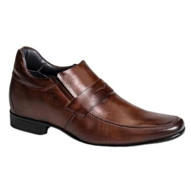 Imagem de Sapato Social Couro Rafarillo Masculino Conforto Salto 7cm Mogno 43