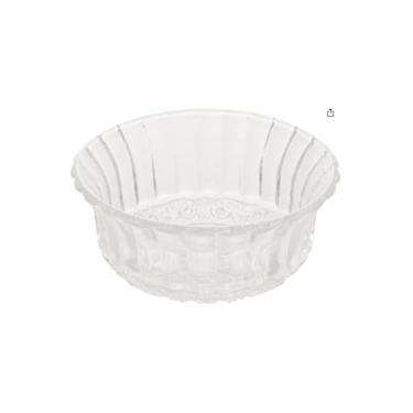 Imagem de Conjunto 6 Bowls Lucy de Vidro Transparente, 300ml, 10,5cm Diâmetro, Multiuso para Saladas e Sobremesas
