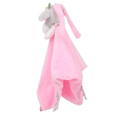 Imagem de Generic Brinquedo de Mordedor Infantil, Edredom de Pelúcia para Bebês, Cobertor de Segurança, Bordado de, Design de Desenho Animado para Bebês Mais Felizes (Mordedor calmante)