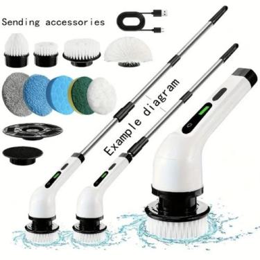 Imagem de Escova De Limpeza elétrico Ajustável Janela Banheiro e Cozinha 9 em 1 