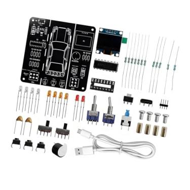 Imagem de YIJU Kit de simulador de carro eletrônico faça você mesmo, treinamento de soldagem, projeto de simulador de direção de carro leve para ensino do ensino