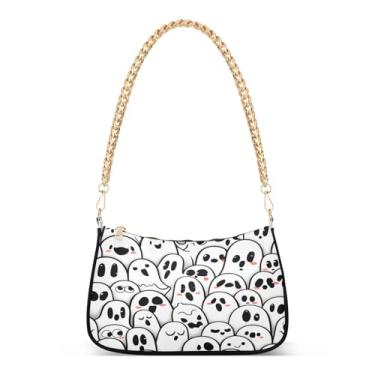 Imagem de CEBUGI Bolsas transversais femininas bolsa de ombro lindas bolsas fantasmas elegantes bolsa clutch com alça de corrente