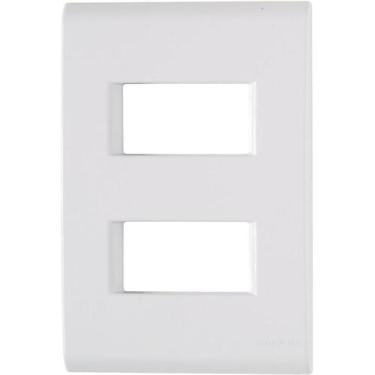 Imagem de Placa 2 Postos Afastados 4x2 Liz Branco - Tramontina