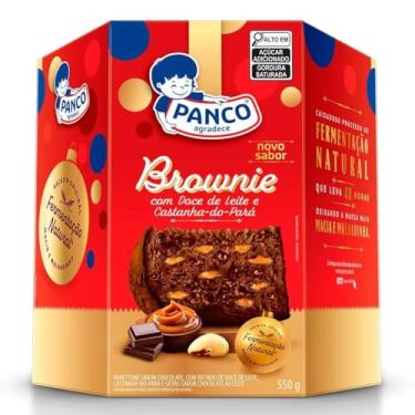 Imagem de Panettone Brownie Recheado Doce de Leite, Castanha do Pará e Gotas Chocolate 550g - Novo Sabor Panco