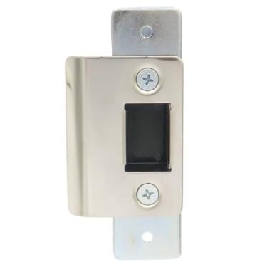 Imagem de elox Fechadura de porta de aço inoxidável de furo único resistente, placa de segurança T-Strike, com caixa de poeira e parafusos (pacote único)