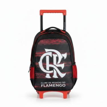Imagem de Mochila Mengo Rodas Flamengo Infantil Escolar CRF Oficial Cor:Preto, P