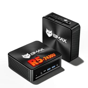 Imagem de Bmax Mini PC B7A Pro com AMD Ryzen 5 7430U | RAM DDR4 de 16 GB | SSD NVMe de 512 GB | Windows 11 Pro | 2 x USB 3.2 Geração 2 | Suporte para tela tripla 4K | Wi-Fi 6 | Computadores Desktop AMD Ryzen