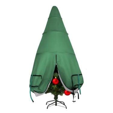 Imagem de FAMIROSA Bolsa de armazenamento vertical para árvore de Natal de 2,7 m, capas de árvore de Natal pop-up para armazenamento de árvores artificiais montadas, sacos de árvore de férias dobráveis
