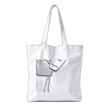 Imagem de Kit 10 Sacola Ecologica Charmosa e Reutilizável 38x41,5cm Com Estampa Jovem Jardineira