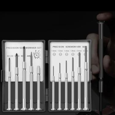 Imagem de Conjunto de 11 chaves de fenda de precisão, conjunto pequeno de chaves de fenda para eletrônicos, computadores, reparos de relógios