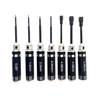 Imagem de Hobbymall Conjunto de mini chave de fenda sextavada RC para carro RC 1/18 1/24 RC Mini Crawler Car TRX4M SCX24 FCX24 (7 peças)