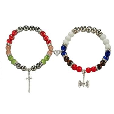 Imagem de Pulseiras combinando para casais, amizade, relacionamento, compromisso, gato, presente para namorada, namorado, melhores amigas, Large, Pedra, Sem Pedra Preciosa