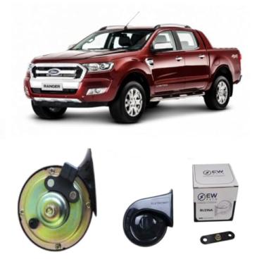 Imagem de BUZINA AUTOMOTIVA CARACOL COM PLUG (2 PINOS) E CONECTOR PARA RANGER 2017 EM DIANTE - TIGER AUTO