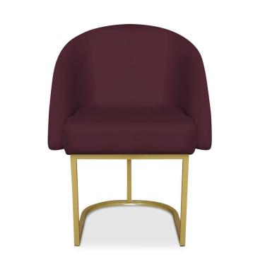 Imagem de Cadeira Poltrona Lua Com Base Metálica - Bebeshop Bordo