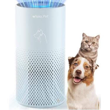 Imagem de Afloia Purificadores de ar para animais domésticos, filtro de 5 estágios, lavável, pré-filtro, eliminador de purificador de ar para quarto, quarto grande de até 1076 m², remove pelos de pelos de