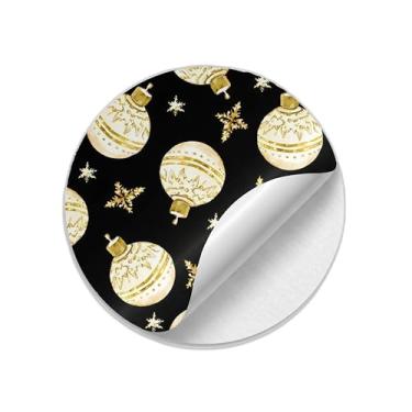 Imagem de Ladrilho Decorativo de Cerâmica Estampa Aquarela Natalino Preto