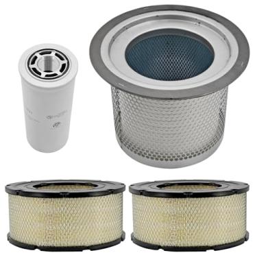 Imagem de Kit de filtro de serviço de manutenção para compressor de ar de parafuso rotativo Ingersoll Rand EP-75 EP-100 Cougar 39911631 + 42542928 + 39708466 * 2, 4 peças; substitui 36860336 36897346 36897346