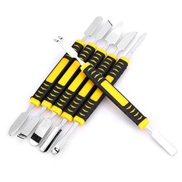 Imagem de SPYMINNPOO Conjunto de Barra de Alavanca de Alta Dureza de Aço Carbono 6 Em 1 para Reparo de Abertura de Telefone Móvel, Kit de Ferramentas de Alavanca de Telefone Leve e Durável para Entusiastas de