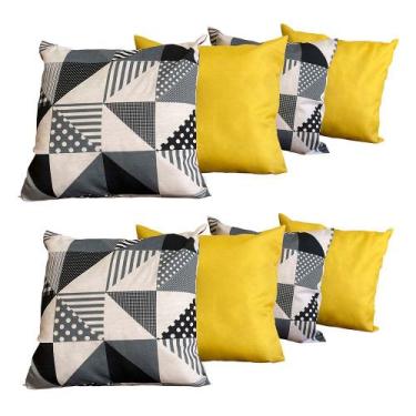 Imagem de jogo Almofadas Decorativas 8 Unidades Com Ziper e Refil de Silicone - 