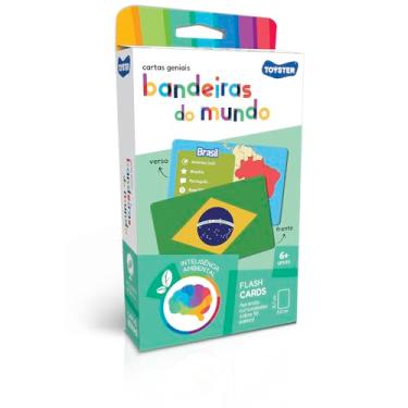 Imagem de Toyster - Cartas Geniais Bandeiras do Mundo - Jogo da Memória 56 Cartas - 6 Anos - Inteligência Ambiental