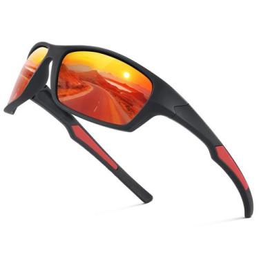 Imagem de Lentes de Sol Fanshen Polarizados Envolventes UV400 A03-Negro Mate