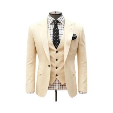 Imagem de Ternos Slim Fit Para Meninos Roxo Casual Inteligente Com Lapela Person