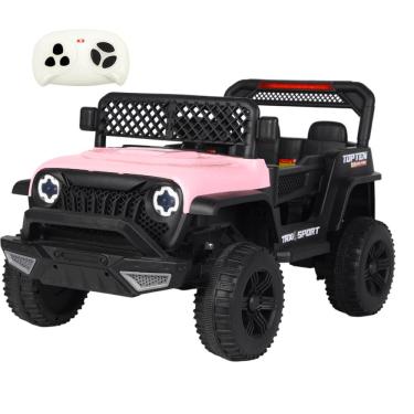 Imagem de Carro Eletrico Bang Toys Jipe Adventure Rosa 12V Controle Remoto