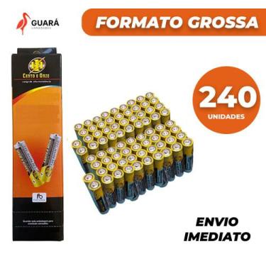 Imagem de Kit 240x Pilhas AA Comum 1,5v RELINX SEGMA FBG Zinco e Carbono Envio e