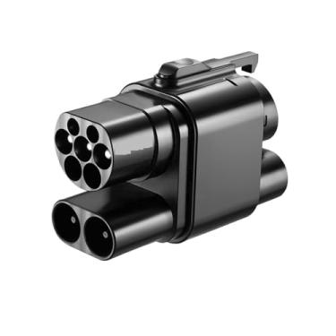 Imagem de ev Adaptador de carregamento CCS Combo 2 para CCS Combo 1 adaptador de carregador de veículo elétrico, 250A AC DC Fast CCS1 para CCS2 EV adaptador de carregamento