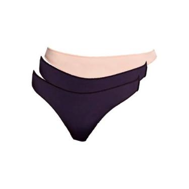 Imagem de Kit com 3 Calcinhas Fio Dental Hope 37840 Colorido, Bege, P