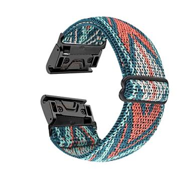 Imagem de MURVE Pulseira de relógio de nylon de 26 mm para relógio inteligente Garmin Fenix 7X de ajuste rápido para Garmin Fenix 7 Fenix7 pulseiras de 22 mm (E, 26 mm)