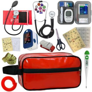 Imagem de Kit De Enfermagem Completo Medidor Glicose Aparelho Pressao - PREMIUM,