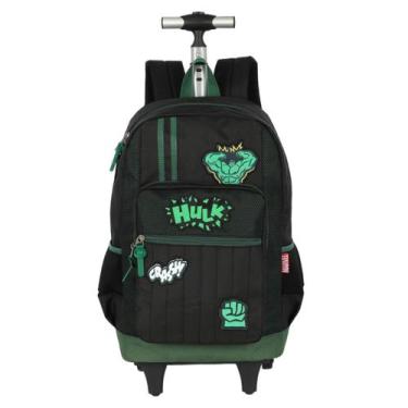 Imagem de Mochila Rodinha Escolar Menino Hulk Capitao America Avengers - Luxcel,