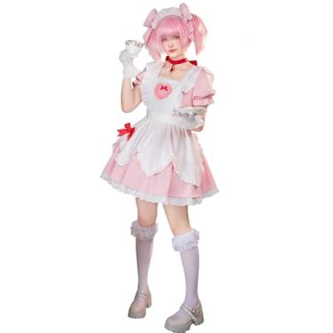 Imagem de Micotaku Puella Magi Madoka Magica Kaname Maid Outfit Avental Luvas Conjunto de Acessórios