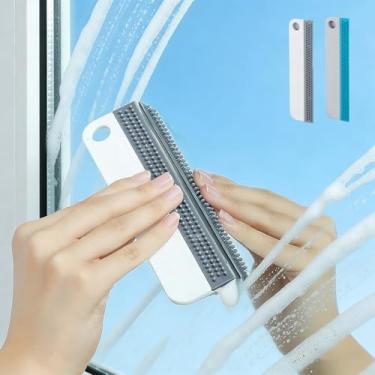 Imagem de Rodo de chuveiro para portas de vidro, rodo pequeno para porta de vidro de chuveiro, mini rodo de silicone para janela, porta, banheiro