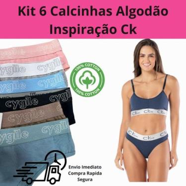 Imagem de Kit Calcinhas em Algodão CY Conforto Dia - Dia (6 Peças), Sortido, GG